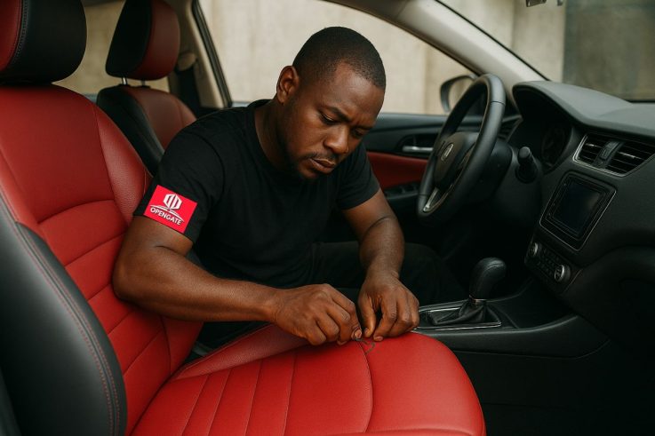 Expert car upholstery premium seat restoration and interior design.